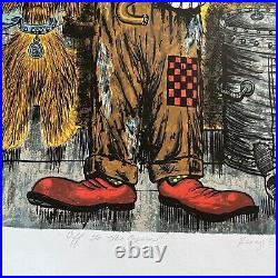 George Crionas Print off to the opera Signed Authenticated 142 /250 23x35 Clown