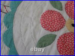 Gorgeous! Vintage 30s Applique Circus Carousel Baby Crib QUILT Such Detail