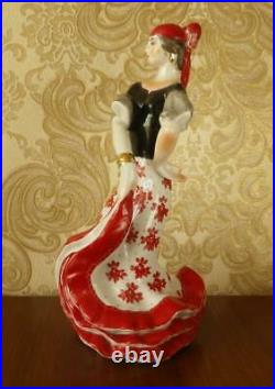 Gypsy girl woman Lady Dancer USSR russian porcelain figurine Vintage 4120c