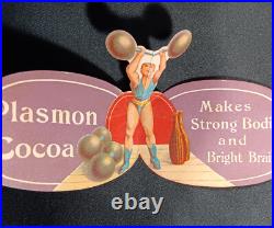 Historic Antique Circus Strong Man Plasmon Cocoa Pop-Up Advertising Card SR.f.sm