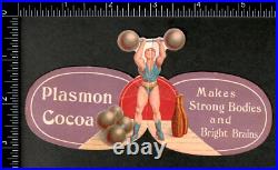Historic Antique Circus Strong Man Plasmon Cocoa Pop-Up Advertising Card SR.f.sm