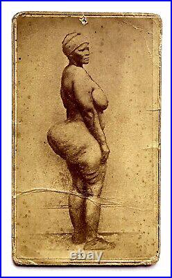 Hottentot African American Woman Rare CDV of the Black Venus Sideshow Exhibit