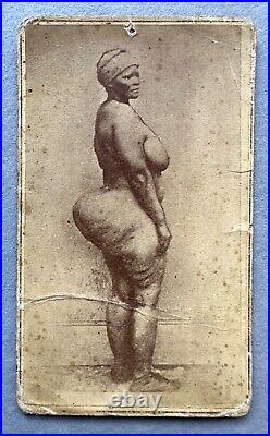 Hottentot African American Woman Rare CDV of the Black Venus Sideshow Exhibit