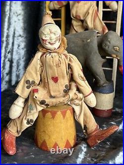 Huge Lot of Antique American Schoenhut Wooden Humpty Dumpty Circus Toys