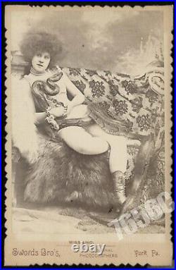 ID'd Victorian Snake Charmer Rare Sideshow Ringling Bros Circus Photo Antique