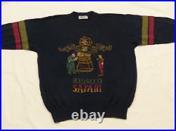 Iceberg Casual Pullover Hollywood Safari Circus Lion Domteur Blue Gr L Tip Top
