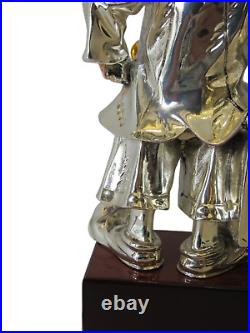 Italian Silver Plated & Enamel Handcrafted Traveler Circus Clown Figurine Ma/773