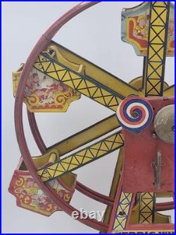 J Chein Hercules Ferris Wheel Circus Toys Wind Up Tin Lithograph 1920