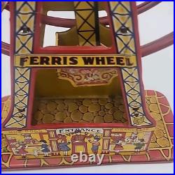 J Chein Hercules Ferris Wheel Circus Toys Wind Up Tin Lithograph 1920