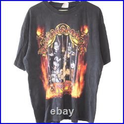 J266 Vintage 90s Royal Avalon Kiss Rock Psycho Circus Concert Tour Tee Shirt XL