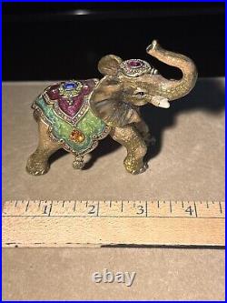 Jay Strongwater Baby Elephant Ellie WithSwarovski CrystalsEXCELLENT CONDITION