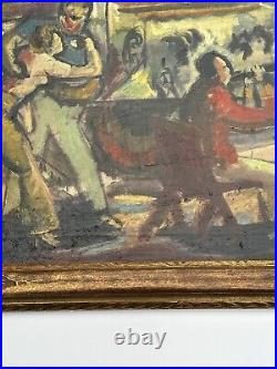 Jo Cain Painting Antique Circus Fair Carnival American Regionalism Wpa Famous