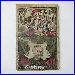 John Foster's Great Barnum & London Circus Clown Songster Booklet Antique 1880s