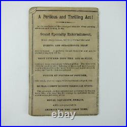 John Foster's Great Barnum & London Circus Clown Songster Booklet Antique 1880s