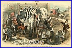 John Logan Patching Up The Republican Jumbo Elephant Skeleton Circus Wagon