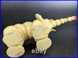 Jumboy Twistums Circus Elephant 1920's Antique Wood Jointed Atascadero CA Toy
