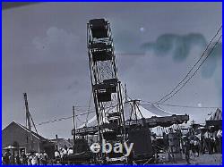 KILLER Antique Rural Kansas KS Circus Carnival Glass Photo Negative 8x10 #2