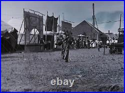 KILLER Antique Rural Kansas KS Circus Carnival Glass Photo Negative 8x10 #2