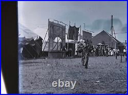 KILLER Antique Rural Kansas KS Circus Carnival Glass Photo Negative 8x10 #2