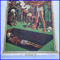 Kar MI Magic Poster 80 Inches Giant Size Antique Magician Circus Chicag0 1914