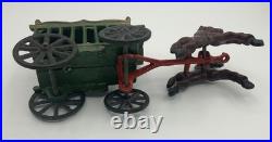 Kenton Cast Iron Horse Drawn Circus Wagon & Driver Early 1900s Antique Car