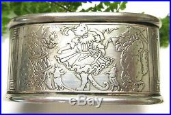 Kerr Sterling Childrens Nursery Rhyme Napkin Ring Cats Dogs Circus Theme Maria