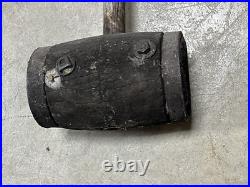 Large Antique Wood & Wrought Iron Mallet Sledge Hammer Circus Strong Man 42 EY
