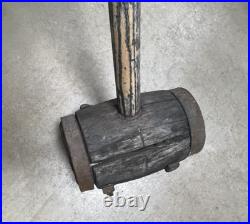 Large Antique Wood & Wrought Iron Mallet Sledge Hammer Circus Strong Man 42 EY