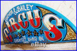 Large Wooden Vintage Style Circus Sign Barnum The Greatest Showman Fairground