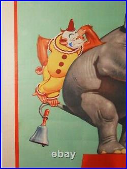 Lawson Wood (1944) Ringling Bros Barnum & Bailey Circus Lg Litho Color Poster