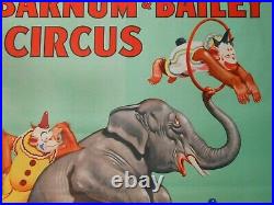Lawson Wood (1944) Ringling Bros Barnum & Bailey Circus Lg Litho Color Poster