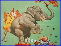 Lawson Wood (1944) Ringling Bros Barnum & Bailey Circus Lg Litho Color Poster