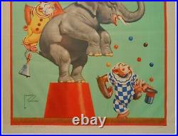 Lawson Wood (1944) Ringling Bros Barnum & Bailey Circus Lg Litho Color Poster