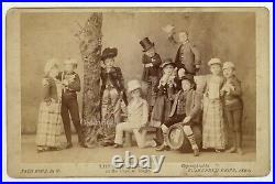 Liliputians 1890 Circus Sideshow Dwarf Midget Troop Little People Cabinet Card