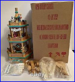 Lillian Vernon Happy Birthday 3-tier Wooden Carousel Circus Theme New Rare Find