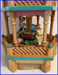 Lillian Vernon Happy Birthday 3-tier Wooden Carousel Circus Theme New Rare Find