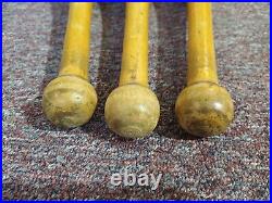 Lot of 3 15 Wooden Juggler Pins 1 lb. Each Hard Wood Vintage/Antique