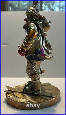 Mida's Barbieri Silver Handcrafted Skiing Clown