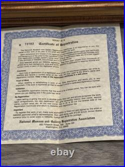 Mildred Schofield Clown Original Oil Painting Signed With COA Antique