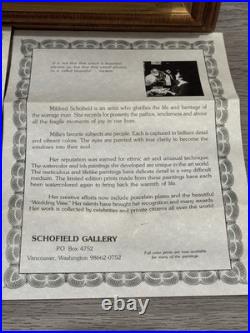 Mildred Schofield Clown Original Oil Painting Signed With COA Antique