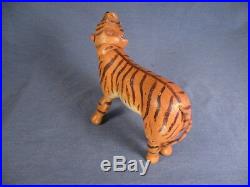 Most Awesome Schoenhut Circus Animal Glass Eye Tiger Great Condition Antique Toy