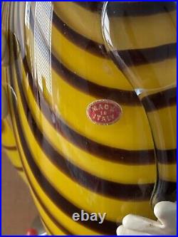 Murano Art Glass Clown Sculpture Figurine (17) 6+ Lbs. MCM Label Italy Rare
