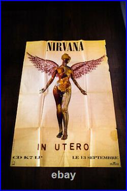 NIRVANA IN UTERO TEASER 1993 31 x 47 Original Poster USED