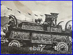 ORIGINAL 1900 Antique BARNUM BAILEY CIRCUS EGYPT TABLEAU WAGON! PHOTOGRAPH RARE