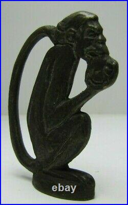 Old Brass Monkey Decorative Arts Topper Finial Toy Paperweight Circus Art