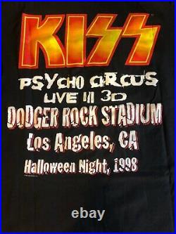 Original 1998 KISS Psyco Circus Concert T-Shirt LRG LA Dodgers Baseball Uniform