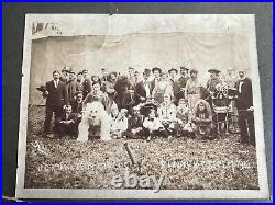 Original 6x8 Antique 1903 Photograph Amateur Circus Rahway NJ Sideshow Freaks