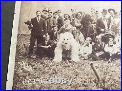 Original 6x8 Antique 1903 Photograph Amateur Circus Rahway NJ Sideshow Freaks