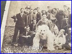 Original 6x8 Antique 1903 Photograph Amateur Circus Rahway NJ Sideshow Freaks