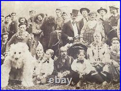 Original 6x8 Antique 1903 Photograph Amateur Circus Rahway NJ Sideshow Freaks